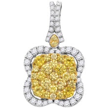 Load image into Gallery viewer, Radiant Sunburst Yellow Diamond Pendant  Top View from Splendid Jewellery