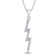 Load image into Gallery viewer, Captivating Lightning Bolt Diamond Pendant  Top View from Splendid Jewellery