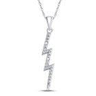Captivating Lightning Bolt Diamond Pendant  Top View from Splendid Jewellery