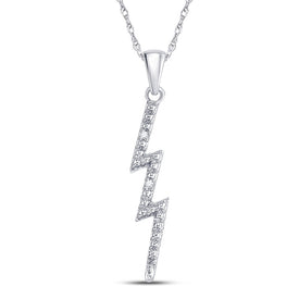 Captivating Lightning Bolt Diamond Pendant  Top View from Splendid Jewellery