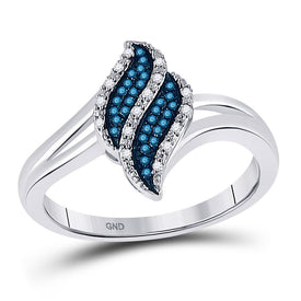 Blue Brilliance Diamond Cluster Ring Top View from Splendid Jewellery