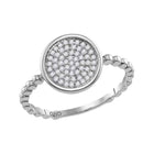 Mesmerizing Circle of Brilliance Diamond Fashion Ring Top view from the 10Kt White Gold Womens Round Diamond Cluster Circle Ring 1 8 Cttwpin221258 collection by Splendid Jewellery