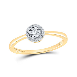 Diamond Fashion Ring | 10kt Yellow Gold Womens Round Diamond Fashion Ring 1/12 Cttw | Splendid Jewellery GND
