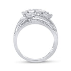 14kt White Gold Baguette and Round Diamond Fashion Ring - A Mesmerizing Display of Elegance and Sparkle - Second Side View