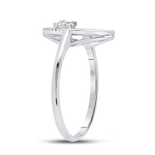 Load image into Gallery viewer, Dazzling Baguette Diamond Scattered Oval Ring in 14kt White Gold - Front View