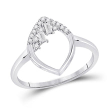 Load image into Gallery viewer, Dazzling Baguette Diamond Scattered Oval Ring in 14kt White Gold - Top View