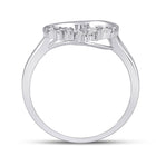 Scattered Brilliance: 14kt White Gold Oval Diamond Fashion Ring - Second Side View