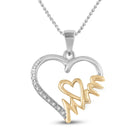 Heart of Love Diamond Pendant  Top View from Splendid Jewellery