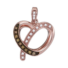 Load image into Gallery viewer, Captivating Rose Gold Diamond Heart Pendant  Top View from Splendid Jewellery