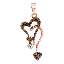 Load image into Gallery viewer, Radiant Love: 10kt Rose Gold Red Diamond Heart Pendant  Top View from Splendid Jewellery