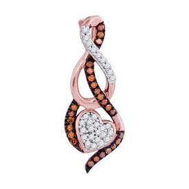 Captivating Rose Gold Diamond Heart & Love Pendant  Top View from Splendid Jewellery