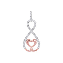 Load image into Gallery viewer, Eternal Love Diamond Heart &amp; Infinity Pendant  Top View from Splendid Jewellery