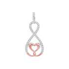 Eternal Love Diamond Heart & Infinity Pendant  Top View from Splendid Jewellery