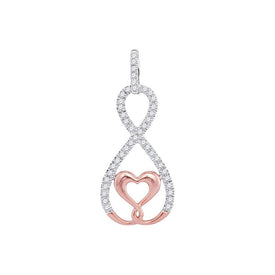 Eternal Love Diamond Heart & Infinity Pendant  Top View from Splendid Jewellery