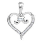 Bound Together: 10kt White Gold Diamond Heart Pendant  Top View from Splendid Jewellery