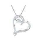 Twinkling Love Diamond Heart Pendant in 10kt White Gold  Top View from Splendid Jewellery