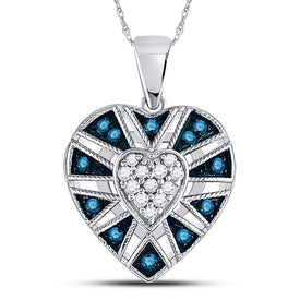 Eternal Blue Love Diamond Pendant  Top View from Splendid Jewellery