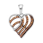 Eternal Love Brown Diamond Heart Pendant  Top View from Splendid Jewellery