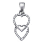 Radiant Love: 10kt White Gold Diamond Heart Pendant  Top View from Splendid Jewellery