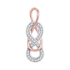 Romantic Infinity Love Diamond Pendant in 10kt White Gold  Top View from Splendid Jewellery