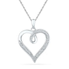 Eternal Love Diamond Heart Pendant  Top View from Splendid Jewellery