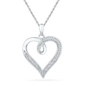 Eternal Love Diamond Heart Pendant  Top View from Splendid Jewellery