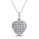 Enchanting Diamond Heart & Love Symbol Pendant Top view from the 10Kt White Gold Womens Round Diamond Heart Pendant 1 20 Cttwpin222698 collection by Splendid Jewellery