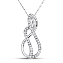 Load image into Gallery viewer, Eternal Love Diamond Infinity Pendant  Top View from Splendid Jewellery