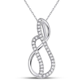 Eternal Love Diamond Infinity Pendant  Top View from Splendid Jewellery