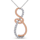 10kt White Gold Diamond Infinity Love Pendant  Top View from Splendid Jewellery