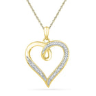 Captivating Love Story Diamond Pendant  Top View from Splendid Jewellery