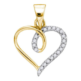 Radiant Love Diamond Heart Pendant  Top View from Splendid Jewellery