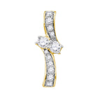 14kt Yellow Gold Diamond Heart & Love Symbol Pendant - Eternal Love Collection  Top View from Splendid Jewellery