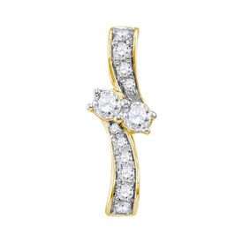 14kt Yellow Gold Diamond Heart & Love Symbol Pendant - Eternal Love Collection  Top View from Splendid Jewellery