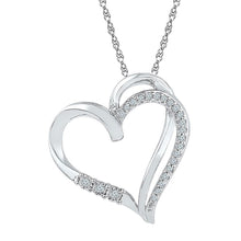 Load image into Gallery viewer, Romantic Love Spark Diamond Pendant  Top View from Splendid Jewellery