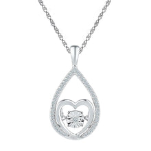 Load image into Gallery viewer, Twinkling Love Diamond Heart Pendant  Top View from Splendid Jewellery