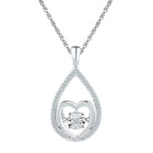 Twinkling Love Diamond Heart Pendant  Top View from Splendid Jewellery