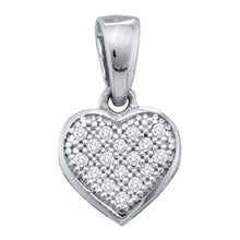 Load image into Gallery viewer, Romantic Heart Cluster Diamond Pendant  Top View from Splendid Jewellery