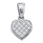 Romantic Heart Cluster Diamond Pendant  Top View from Splendid Jewellery