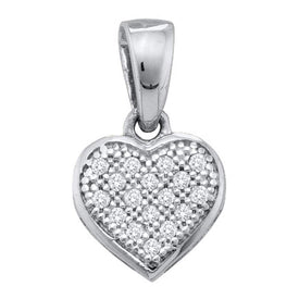 Romantic Heart Cluster Diamond Pendant  Top View from Splendid Jewellery