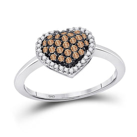 Captivating Love's Embrace Diamond Heart Ring Top View from Splendid Jewellery