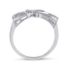 Eternal Love Diamond Heart Ring Side 2 view from the 10Kt White Gold Womens Round Diamond Cross Infinity Ring 1 10 Cttwpin228072 collection by Splendid Jewellery