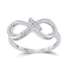 Eternal Love Diamond Heart Ring Top view from the 10Kt White Gold Womens Round Diamond Cross Infinity Ring 1 10 Cttwpin228072 collection by Splendid Jewellery