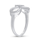 Eternal Love Diamond Heart Ring Front view from the 10Kt White Gold Womens Round Diamond Cross Infinity Ring 1 10 Cttwpin228072 collection by Splendid Jewellery