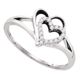 Captivating Love's Embrace Diamond Heart Ring Top View from Splendid Jewellery