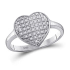 Captivating Hearts Diamond Cluster Ring Top View from Splendid Jewellery