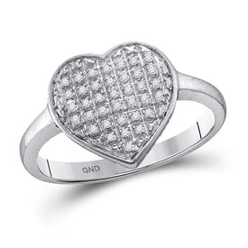Captivating Hearts Diamond Cluster Ring Top View from Splendid Jewellery