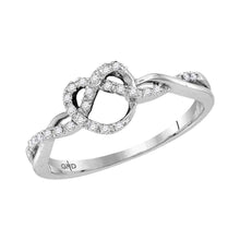 Load image into Gallery viewer, Dazzling Love Knot Diamond Ring Top View from Splendid Jewellery