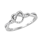 Dazzling Love Knot Diamond Ring Top View from Splendid Jewellery