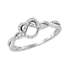 Dazzling Love Knot Diamond Ring Top View from Splendid Jewellery